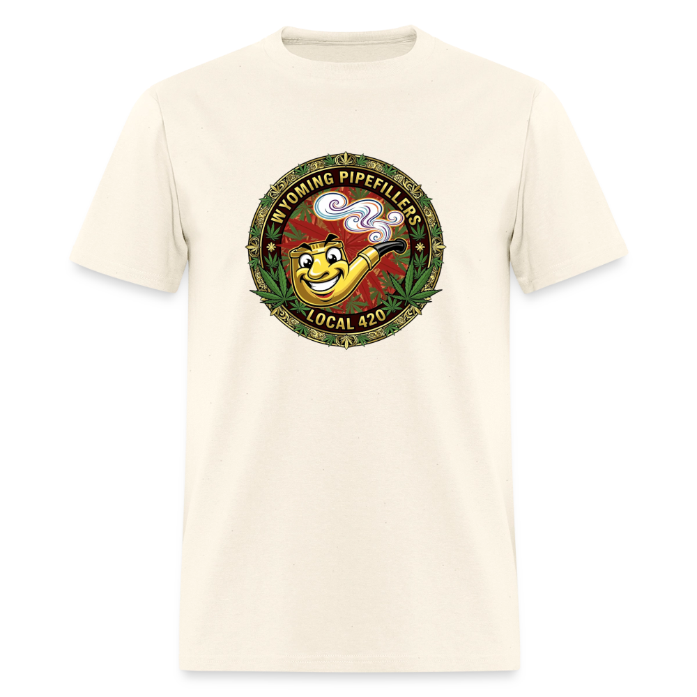 WYOMING PIPEFILLERS LOCAL 420 Men's T-Shirt - sweet cream heather
