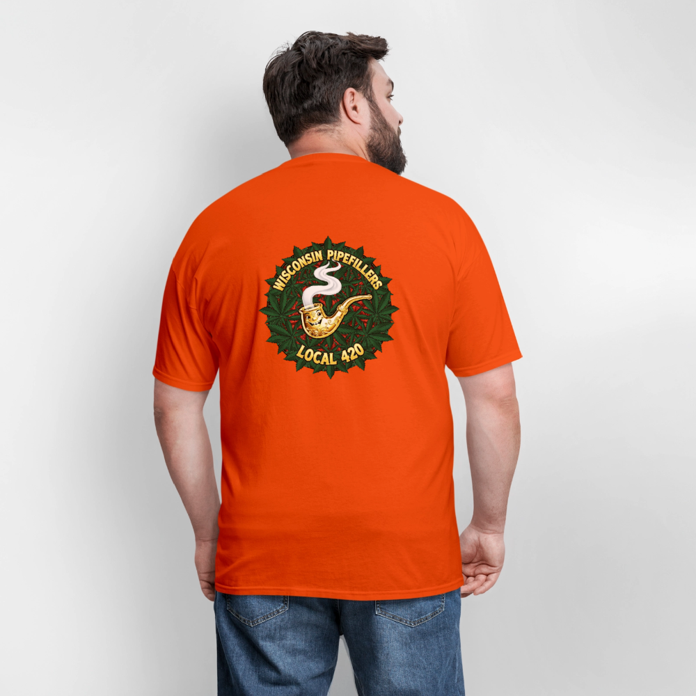 WISCONSIN PIPEFILLERS LOCAL 420 Men's T-Shirt - orange