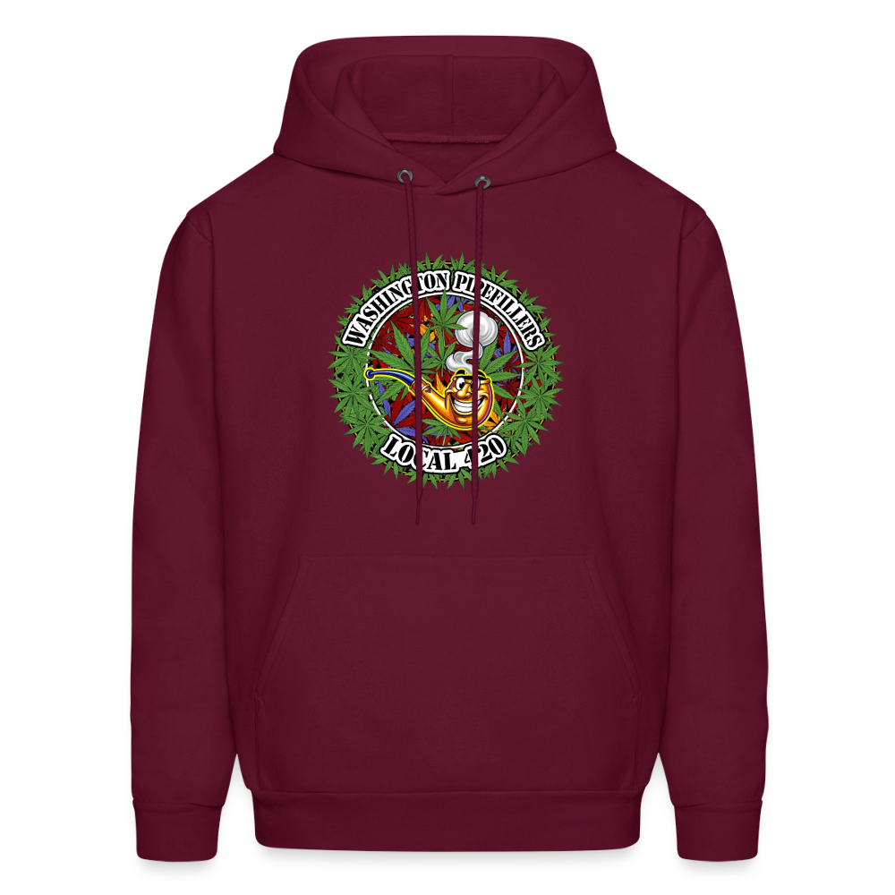 WASHINGTON PIPEFILLERS LOCAL 420 F/B DESIGN Men's Hoodie - burgundy