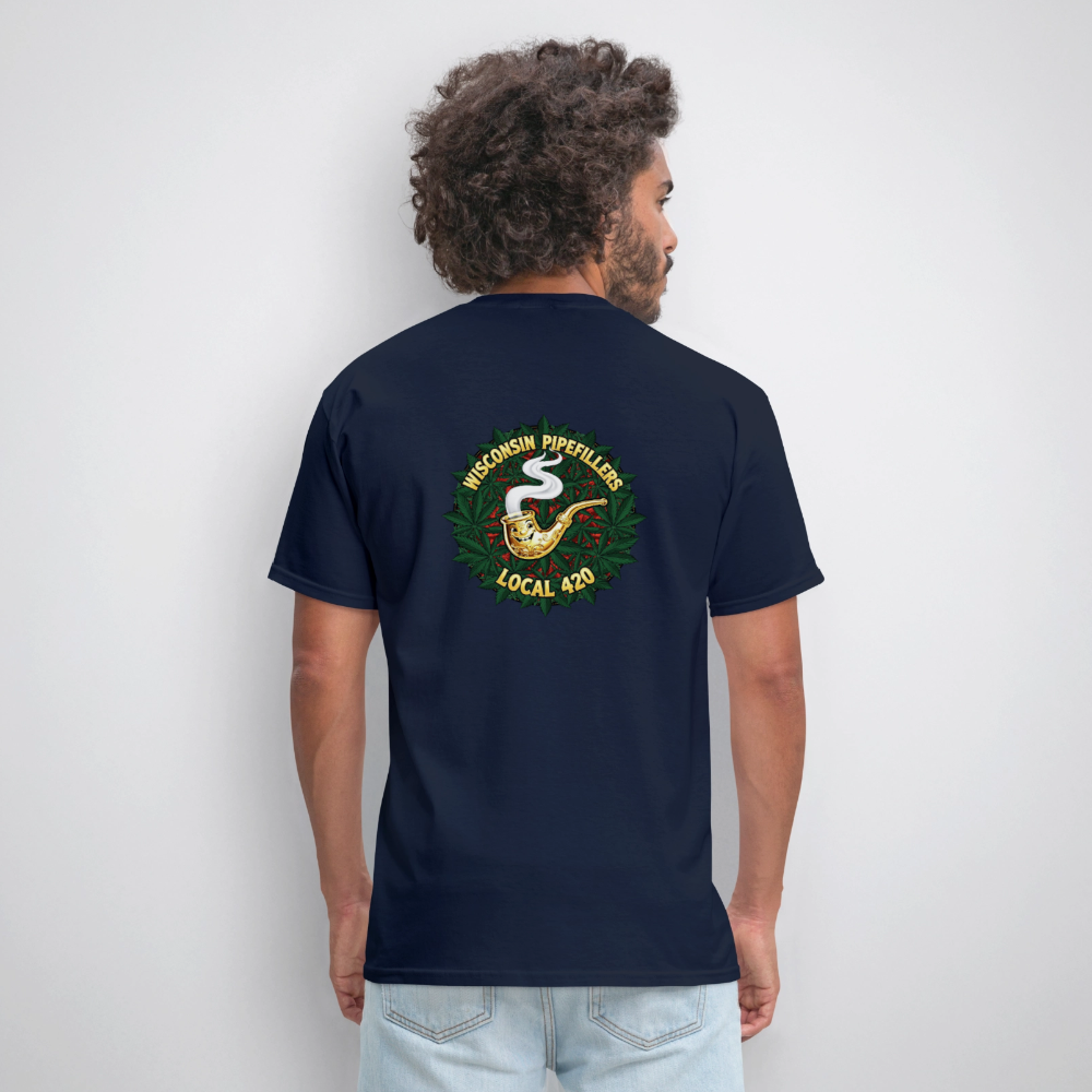 WISCONSIN PIPEFILLERS LOCAL 420 Men's T-Shirt - navy