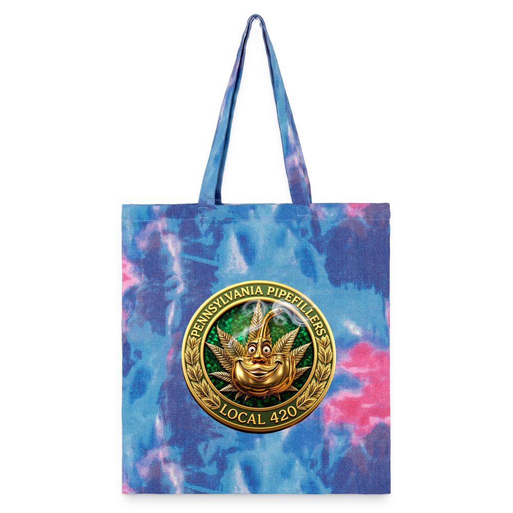PENNSYLVANIA PIPEFILLERS LOCAL 420 Tie Dye Tote Bag - cotton candy 