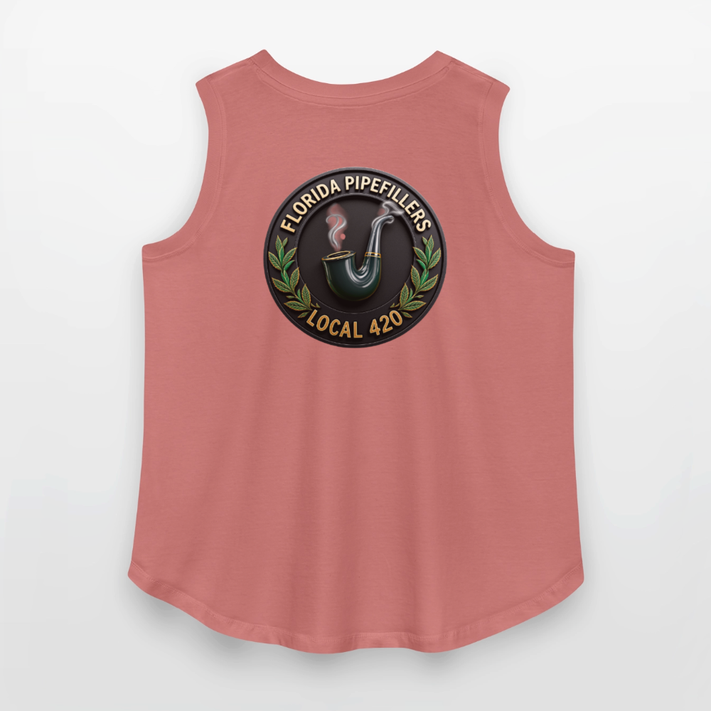FLORIDA PIPEFILLERS LOCAL 420 F/B DESIGN Women's Curvy Relaxed Tank Top - mauve