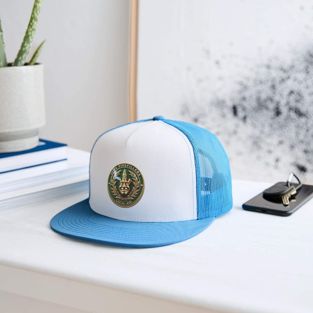 IOWA PIPEFILLERS LOCAL 420 Trucker Hat - white/blue