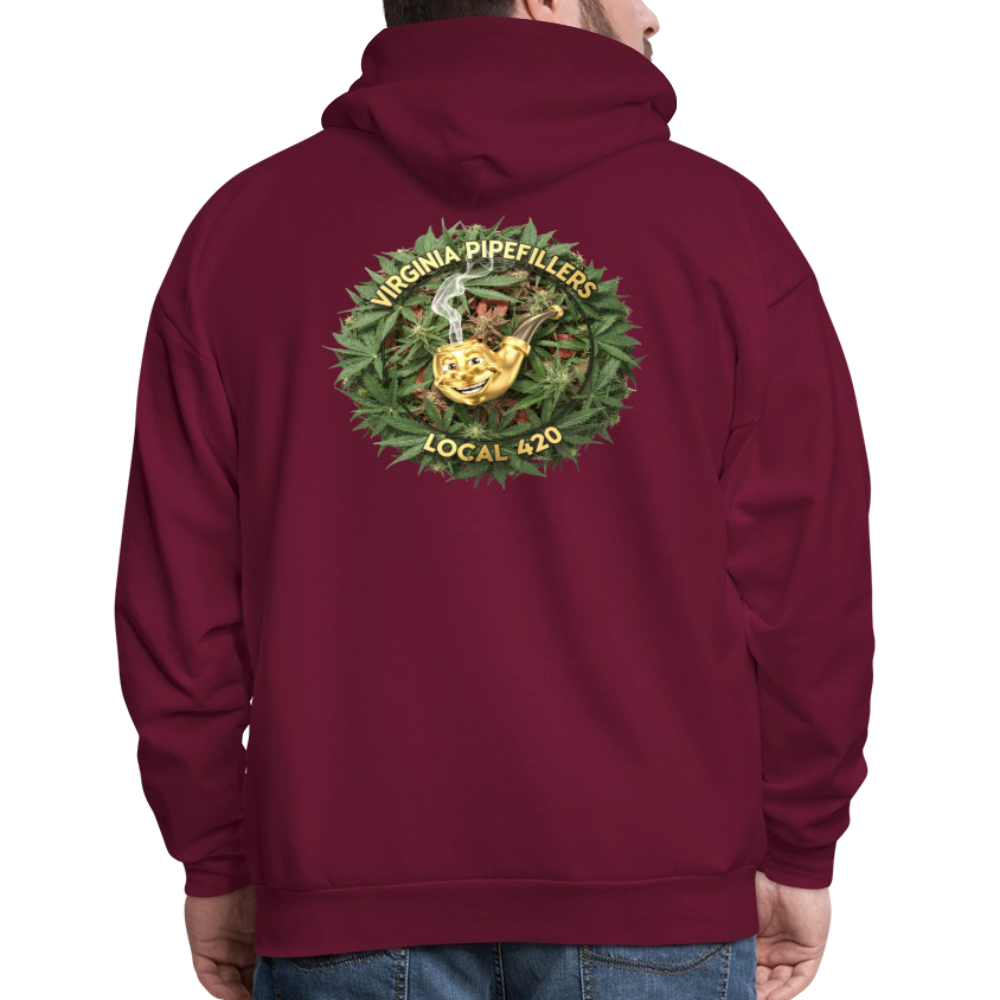 VIRGINIA PIPEFILLERS LOCAL 420 F/B DESIGN Men's  Hoodie - burgundy