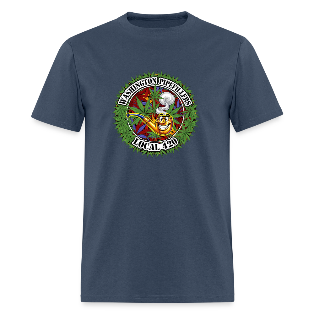 WASHINGTON PIPEFILLERS LOCAL 420 F/B DESIGN Men's T-Shirt -  blue dusk