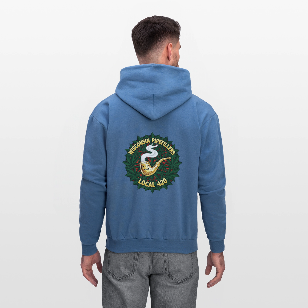 WISCONSIN PIPEFILLERS LOCAL 420 Men's Hoodie - denim blue