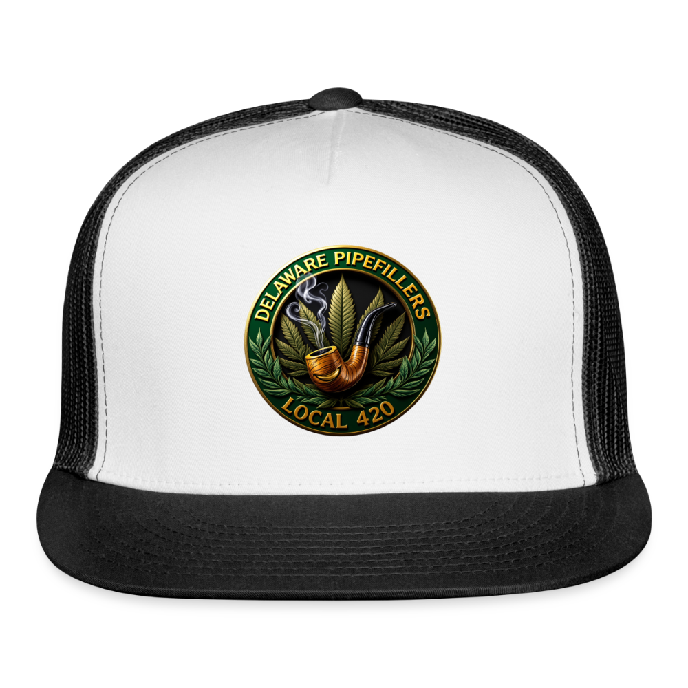 DELAWARE  PIPEFILLERS LOCAL 420 Trucker Hat - white/black