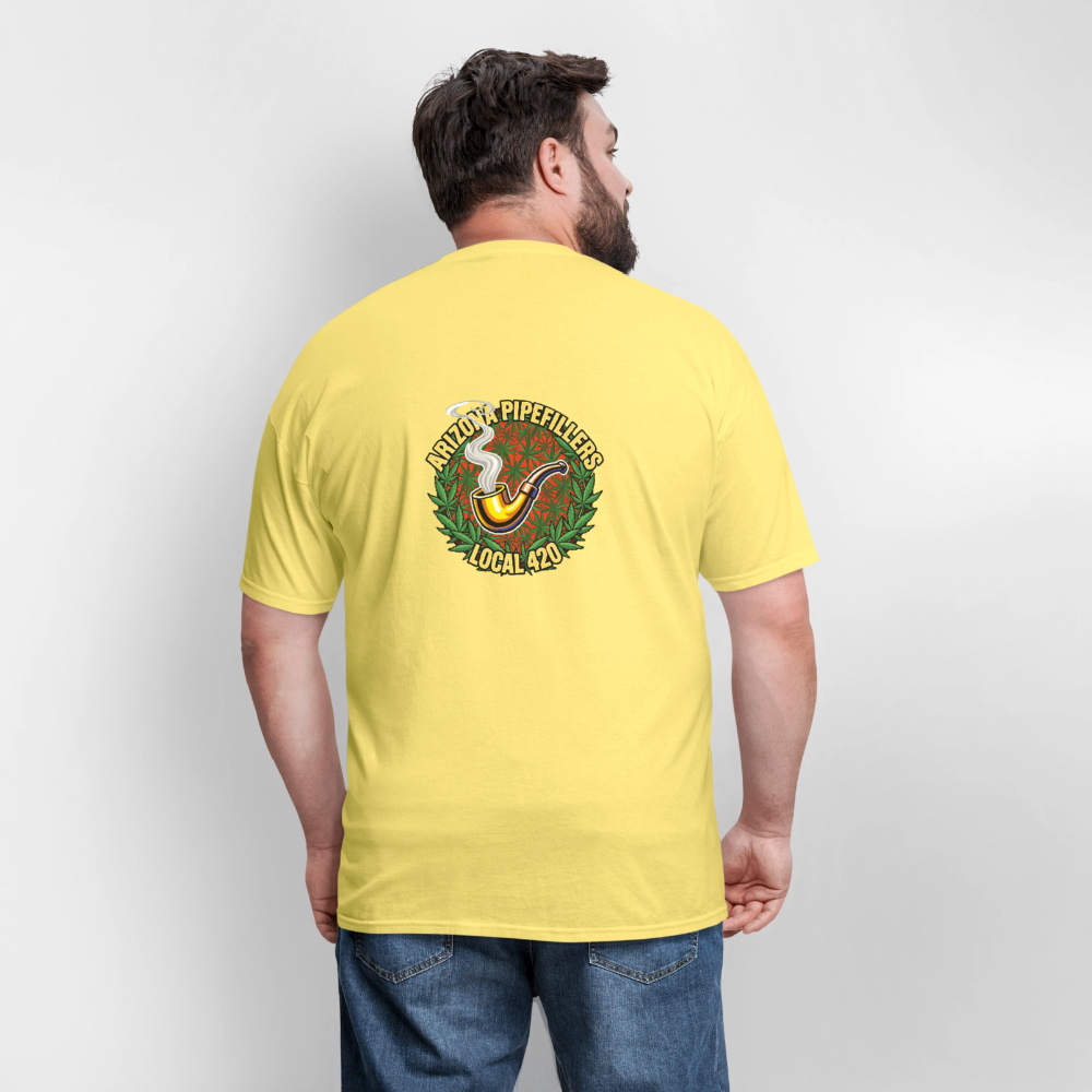 ARIZONA PIPEFILLERS LOCAL 420  F/B DESIGN Men's T-Shirt - cornsilk