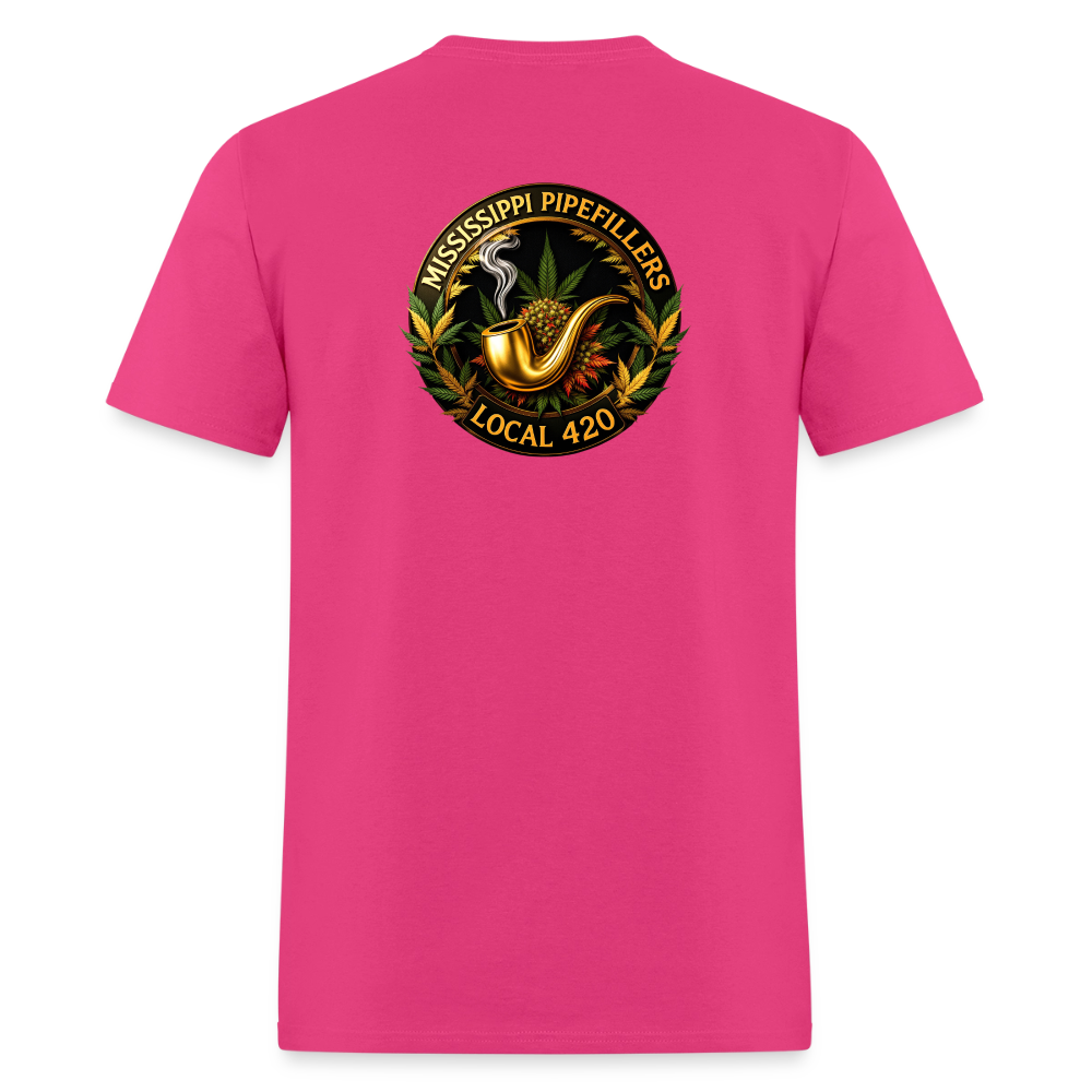MISSISSIPPI PIPEFILLERS LOCAL 420 Men's T-Shirt - fuchsia