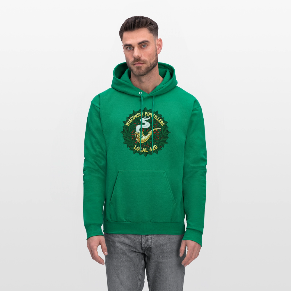 WISCONSIN PIPEFILLERS LOCAL 420 Men's Hoodie - kelly green