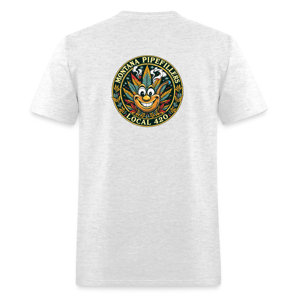 MONTANA PIPEFILLERS LOCAL 420 F/B DESIGN Men's T-Shirt - light heather gray
