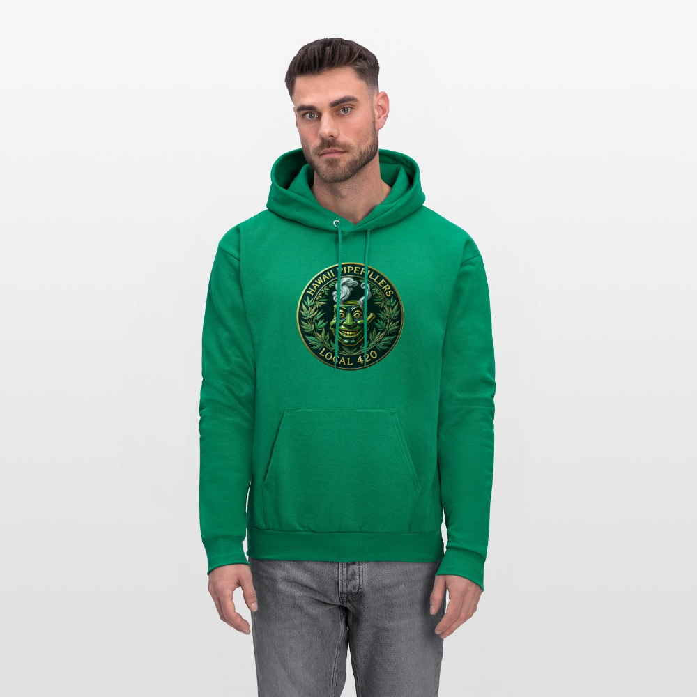 HAWAII PIPEFILLERS LOCAL 420 F/B DESIGN Men's Hoodie - kelly green