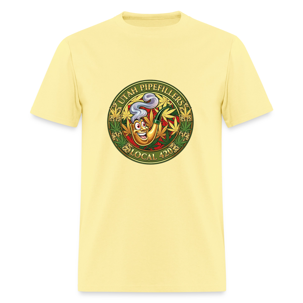UTAH PIPEFILLERS LOCAL 420 F/B DESIGN Men's T-Shirt - cornsilk