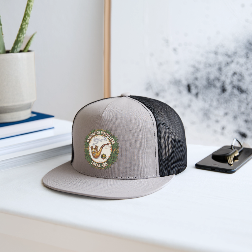 WASHINGTON PIPEFILLERS LOCAL 420 Trucker Hat - gray/black