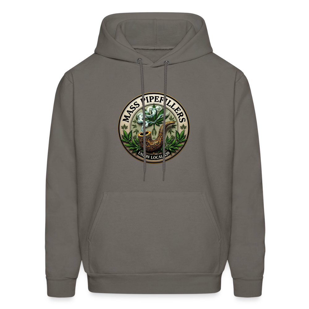 MASS PIPEFILLERS LOCAL 420 2 EMBLEM Men's Hoodie - asphalt gray