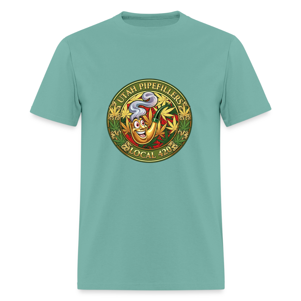 UTAH PIPEFILLERS LOCAL 420 Men's T-Shirt - aquatic
