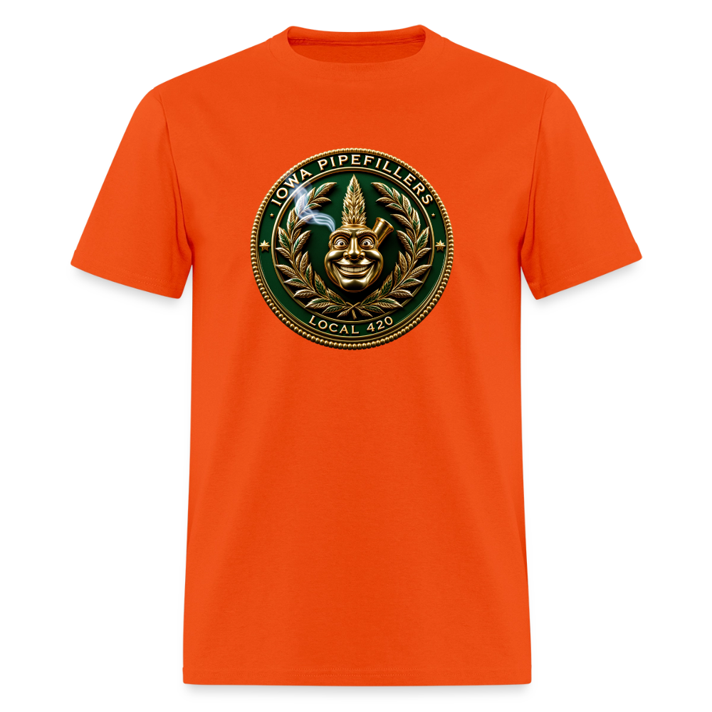 IOWA PIPEFILLERS LOCAL 420 F/B DESIGN Men's T-Shirt - orange