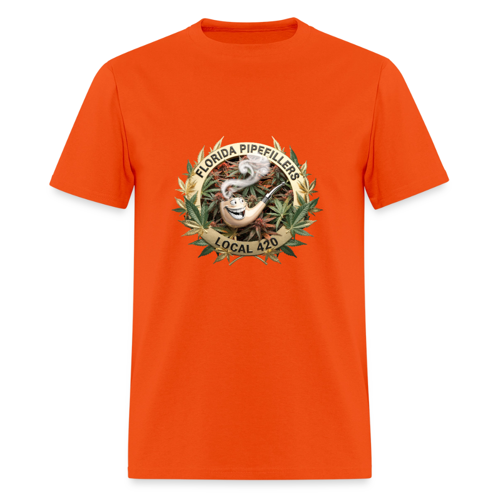 FLORIDA PIPEFILLERS LOCAL 420 Men's T-Shirt - orange
