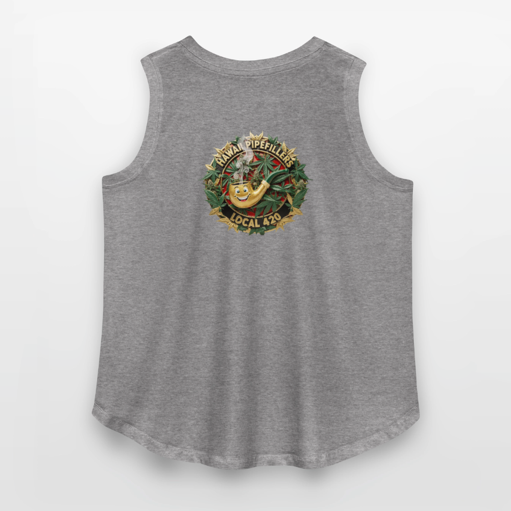 HAWAII PIPEFILLERS LOCAL 420 F/B DESIGN Women's Curvy Relaxed Tank Top - granite heather 