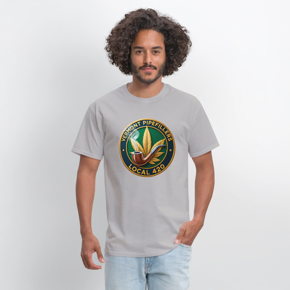 VERMONT PIPEFILLERS LOCAL 420 2 EMBLEM Men's T-Shirt - rock