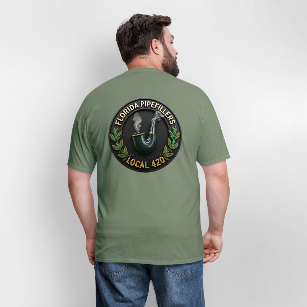 FLORIDA PIPEFILLERS LOCAL 420 F/B DESIGN Men's T-Shirt - military green