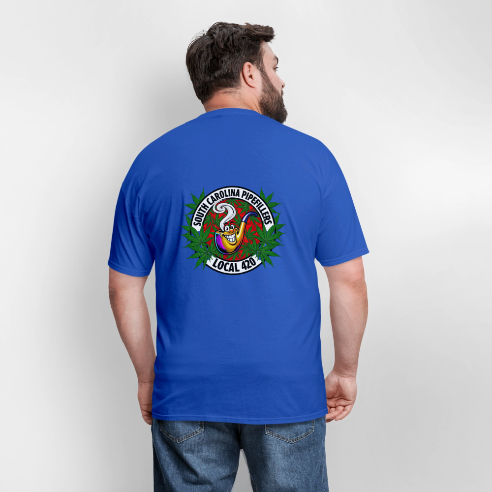 SOUTH CAROLINA PIPEFILLERS LOCAL 420 F/B DESIGN Men's T-Shirt - royal blue