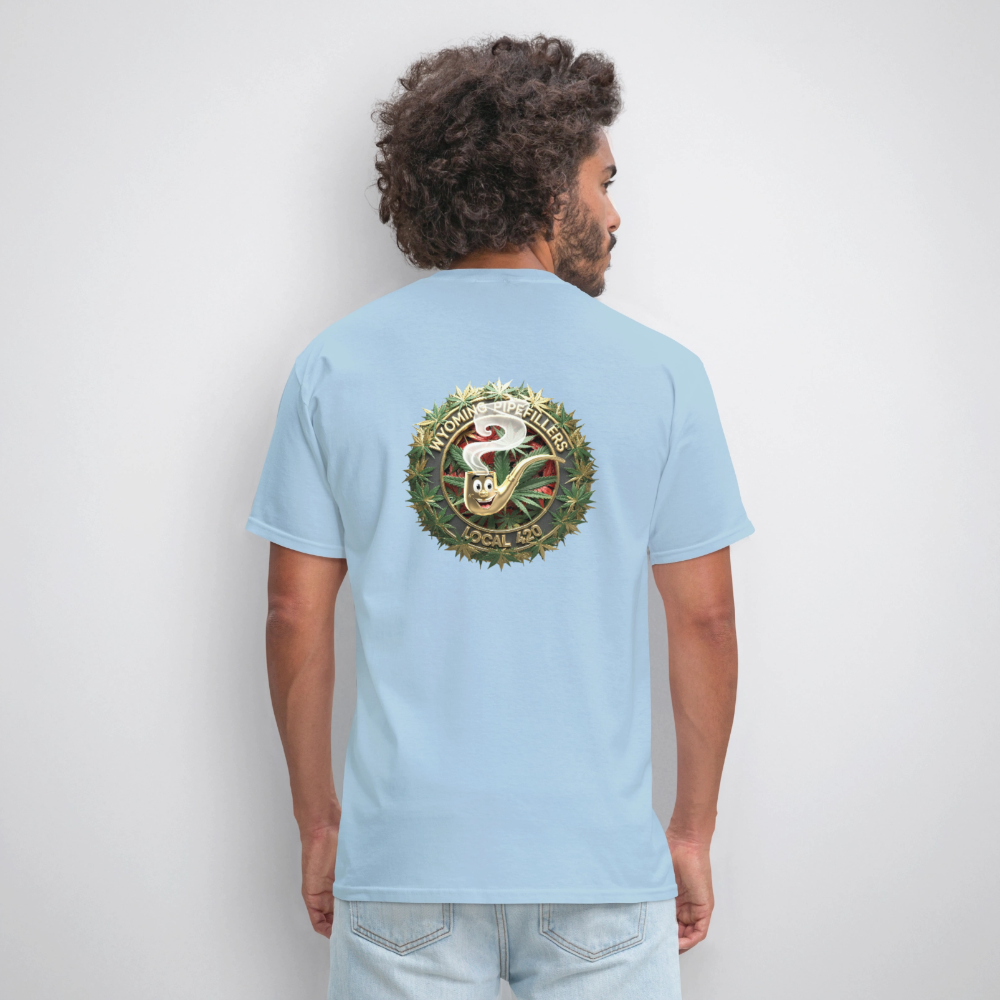 WYOMING PIPEFILLERS LOCAL 420 F/B DESIGN Men's Hoodie - powder blue