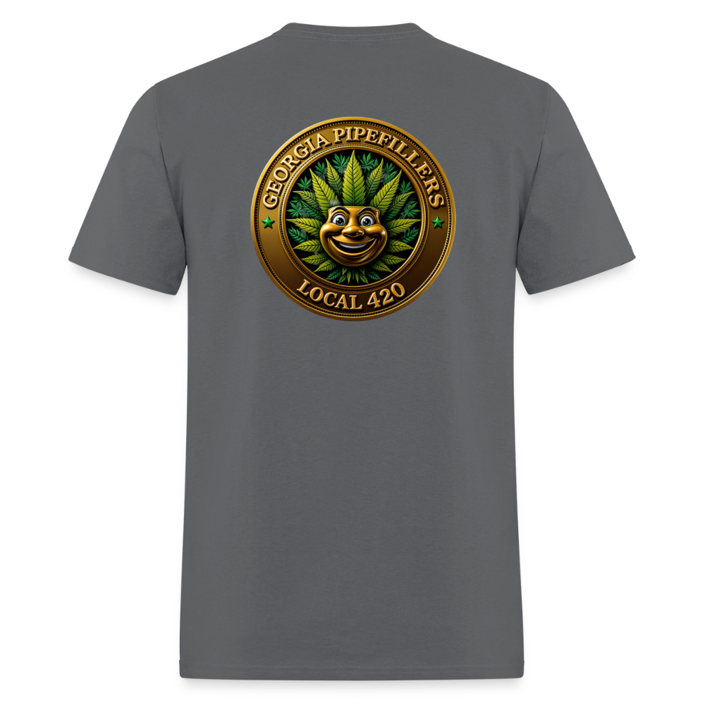 GEORGIA PIPEFILLERS LOCAL 420 F/B DESIGN  Men's T-Shirt - charcoal