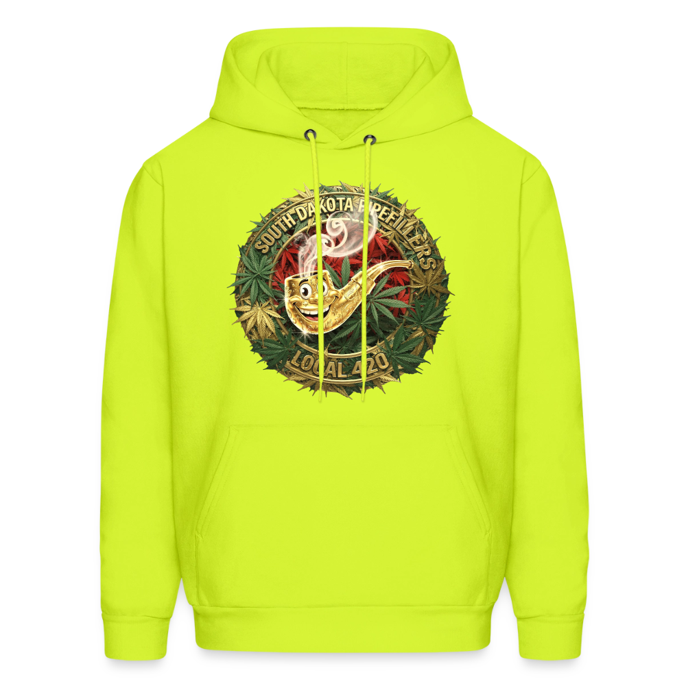 SOUTH DAKOTA PIPEFILLERS LOCAL 420 Men's  Hoodie - safety green