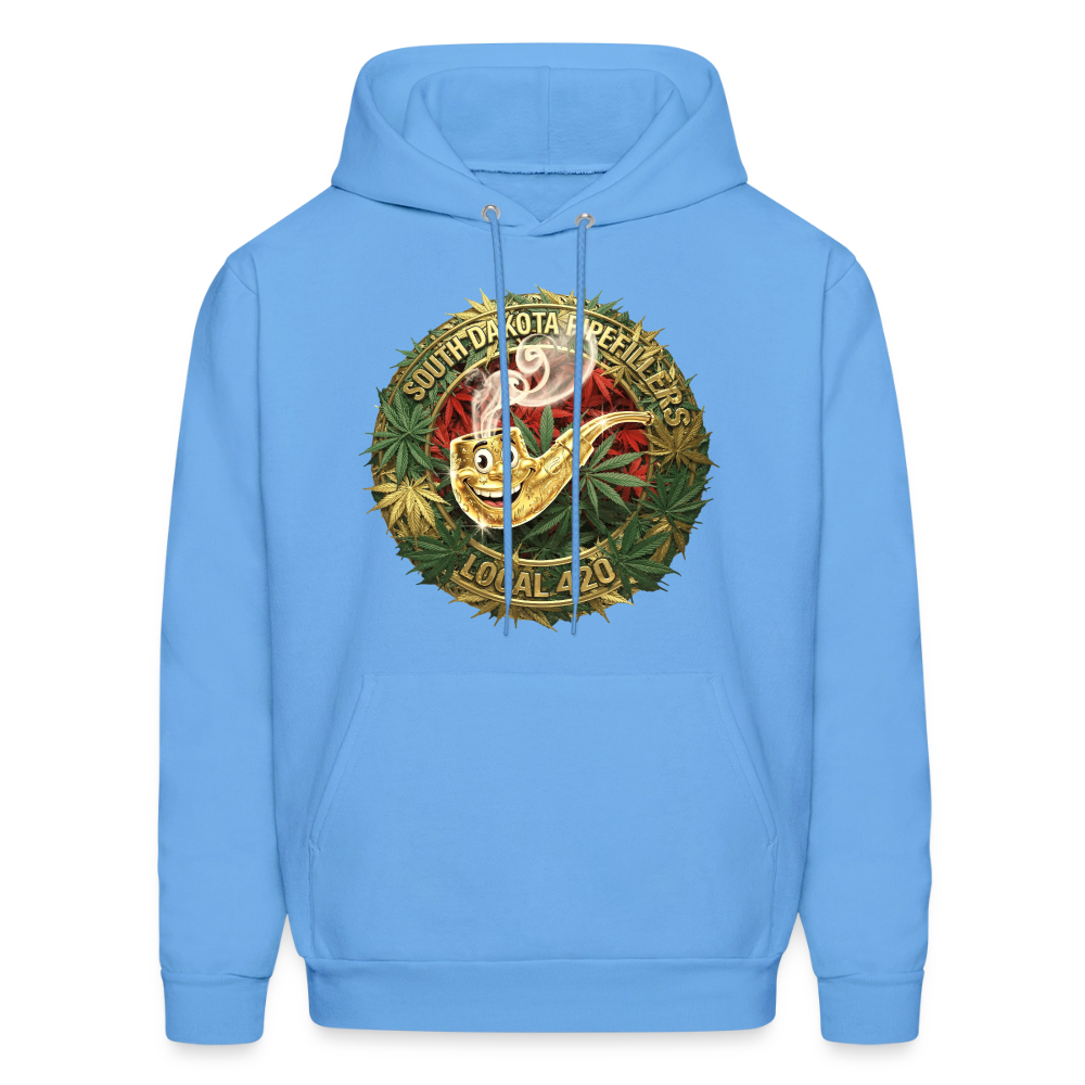 SOUTH DAKOTA PIPEFILLERS LOCAL 420 Men's  Hoodie - carolina blue