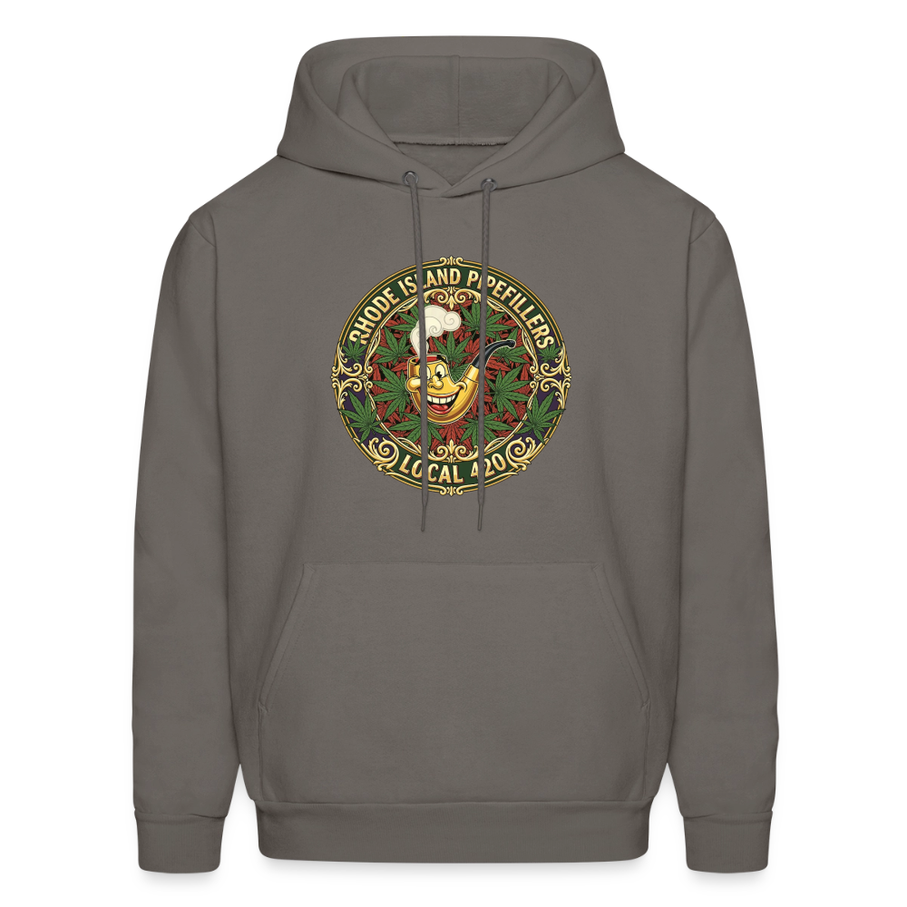 TEXAS PIPEFILLERS LOCAL 420 Men's Hoodie - asphalt gray