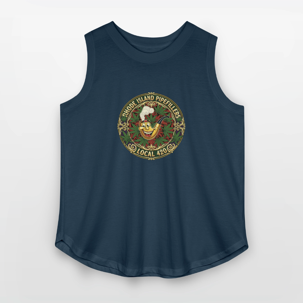 TEXAS PIPEFILLERS LOCAL 420 F/B DESIGN Women's Curvy Relaxed Tank Top - denim