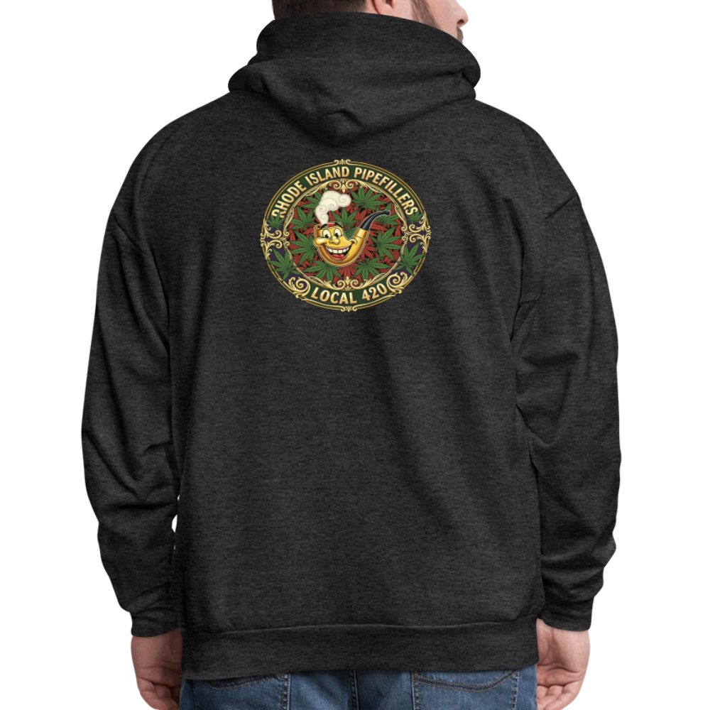 TEXAS PIPEFILLERS LOCAL 420 F/B DESIGN Men's Hoodie - charcoal grey