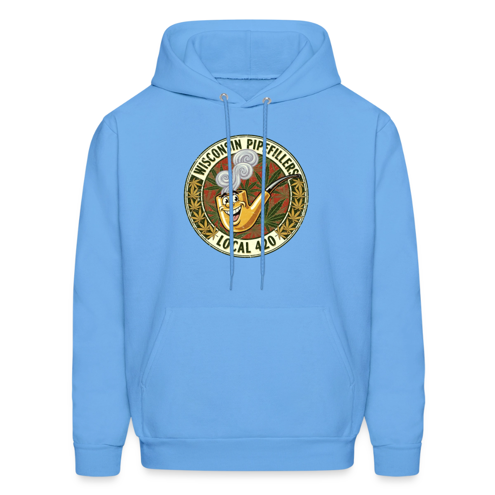 WISCONSIN PIPEFILLERS LOCL 420 F/B DESIGN Men's Hoodie - carolina blue