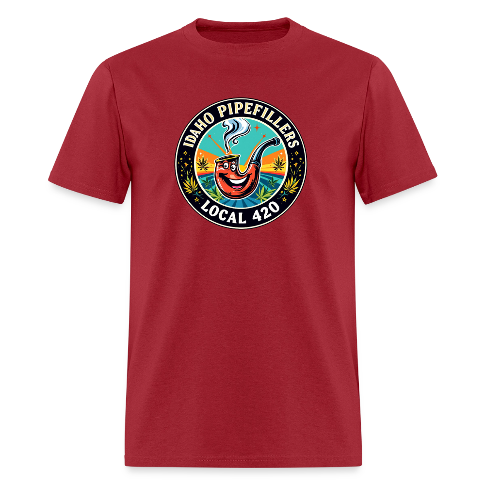 IDAHO PIPEFILLERS LOCAL 420 F/B DESIGN Men's T-Shirt - true red
