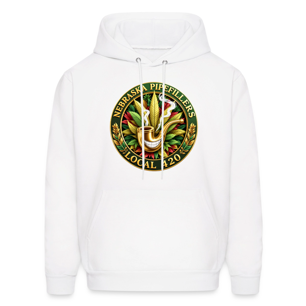 NEBRASKA PIPEFILLERS LOCAL 420 Men's Hoodie - white