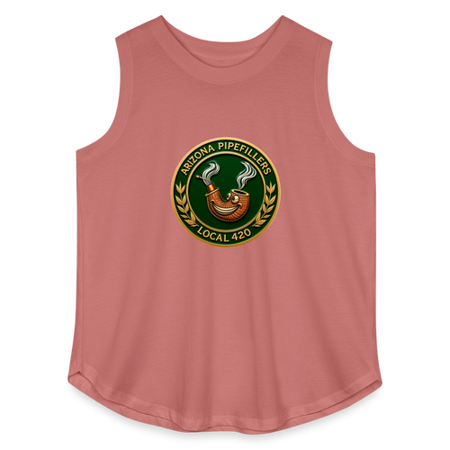 ARIZONIA PIPEFILLERS LOCAL 420 F/B DESIGN Women's Curvy Relaxed Tank Top - mauve