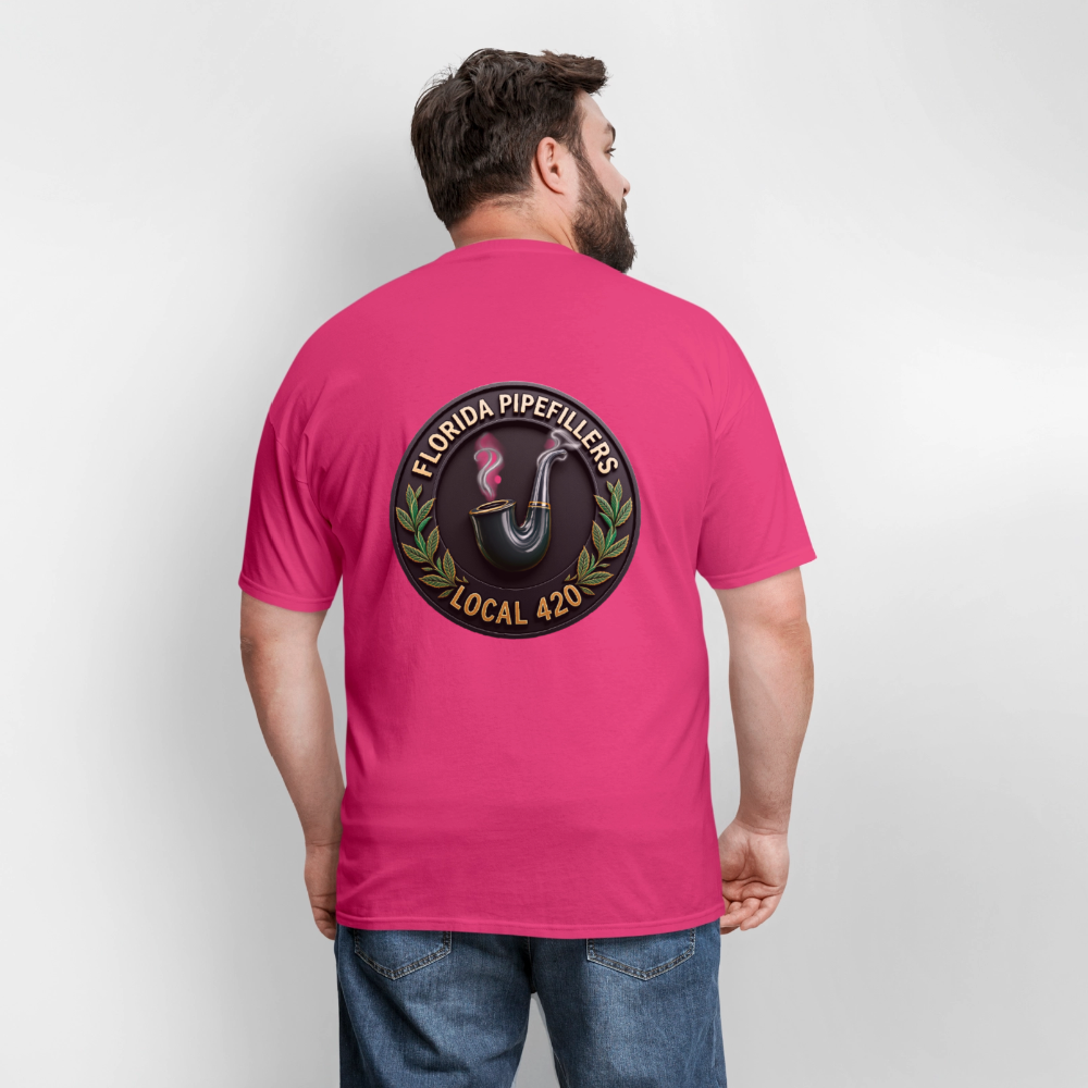 FLORIDA PIPEFILLERS LOCAL 420 F/B DESIGN Men's T-Shirt - fuchsia