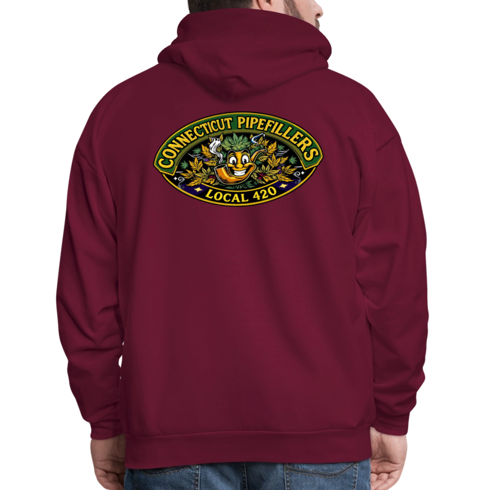 CONNECTICUT PIPEFILLERD LOCAL 420 F/B DESIGN Men's Hoodie - burgundy