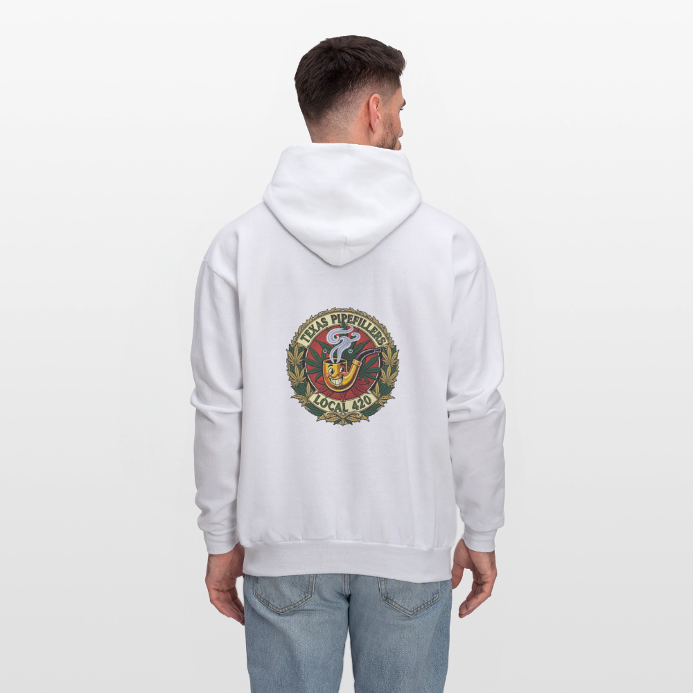 TEXAS PIPEFILLERS LOCAL 420 F.B DESIGN Men's Hoodie - white