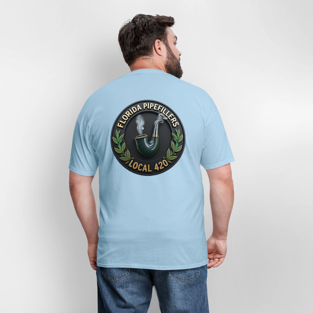 FLORIDA PIPEFILLERS LOCAL 420 F/B DESIGN Men's T-Shirt - powder blue