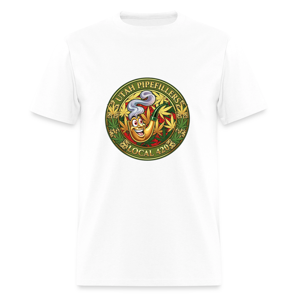 UTAH PIPEFILLERS LOCAL 420 Men's T-Shirt - white