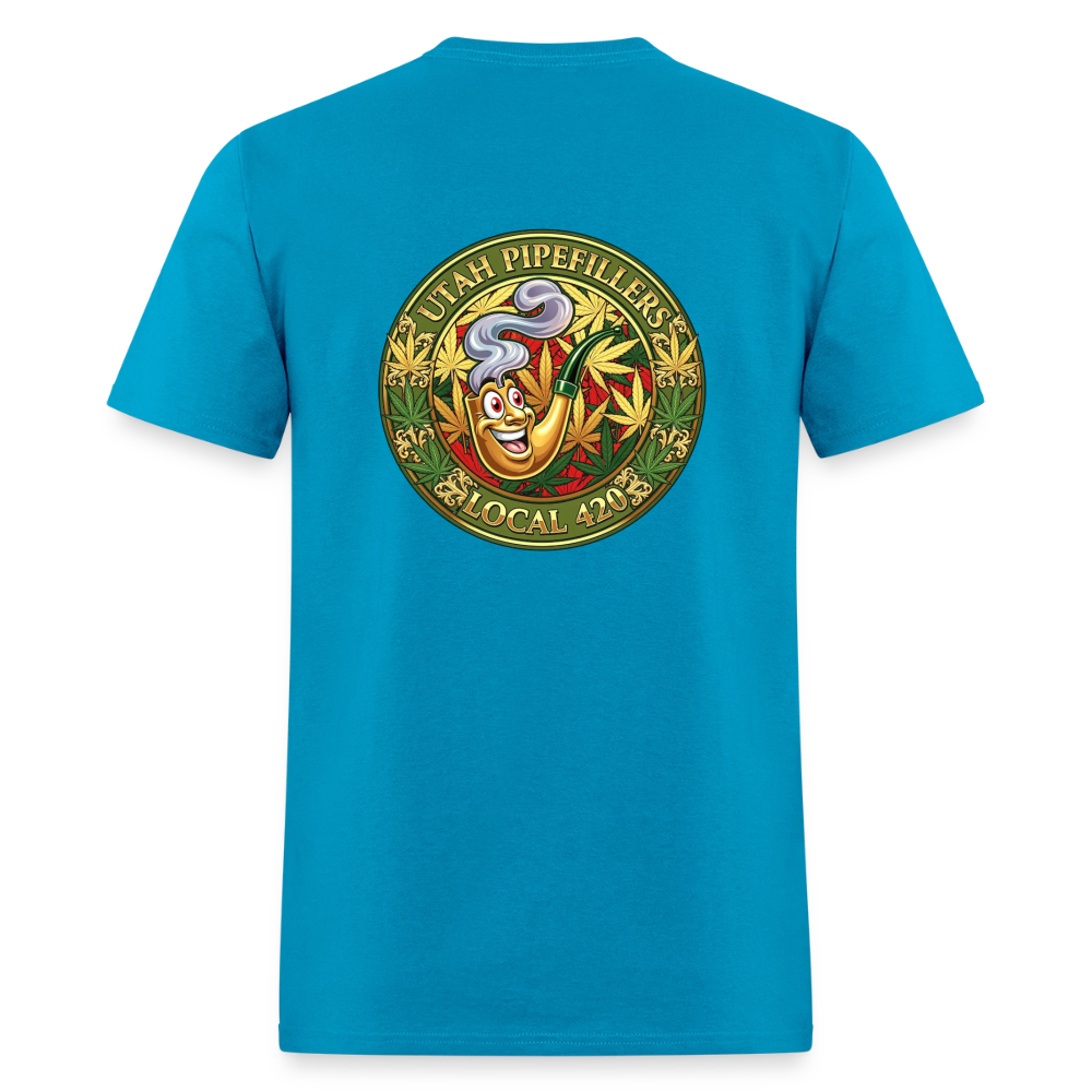 UTAH PIPEFILLERS LOCAL 420 F/B DESIGN Men's T-Shirt - turquoise