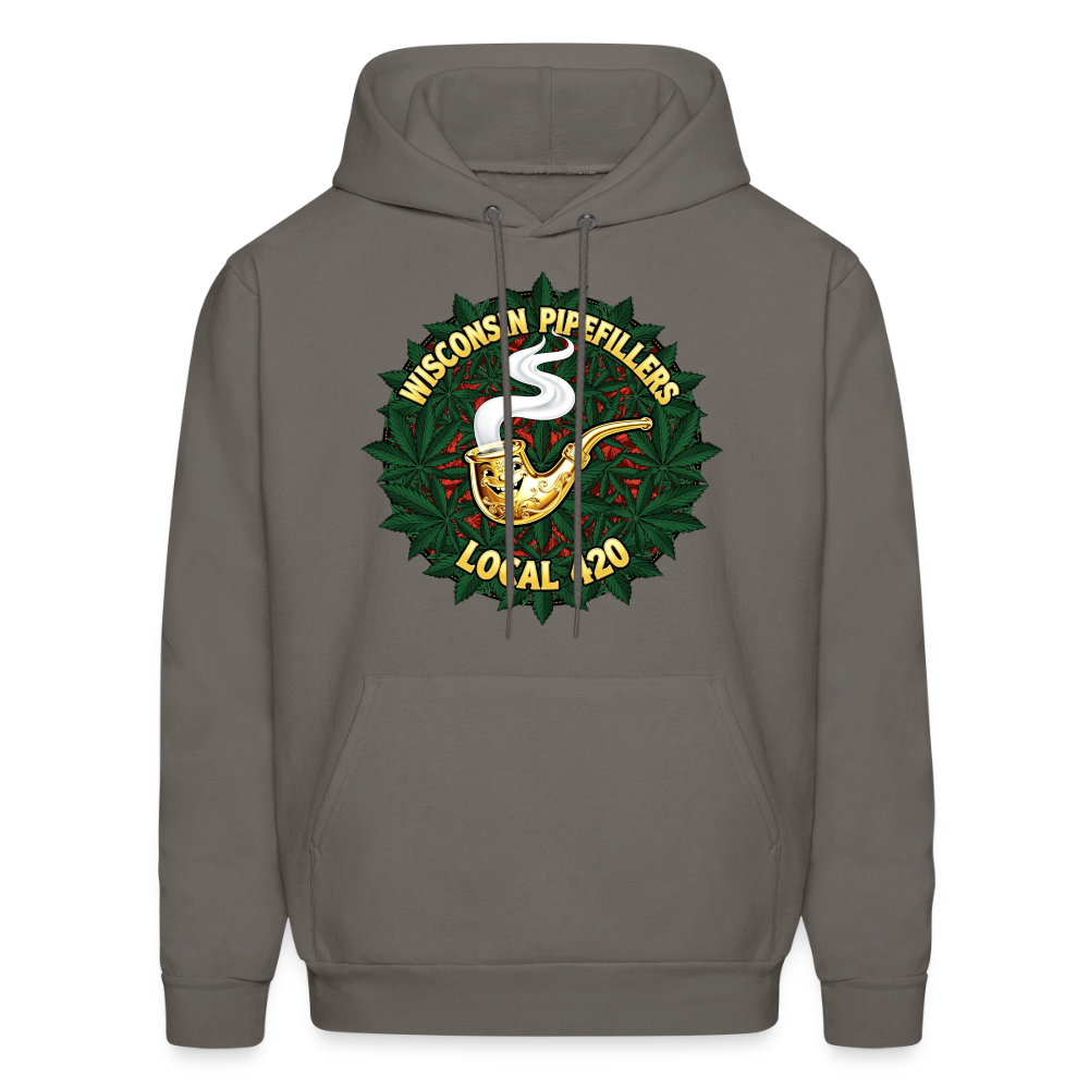 WISCONSIN PIPEFILLERS LOCAL 420 Men's Hoodie - asphalt gray