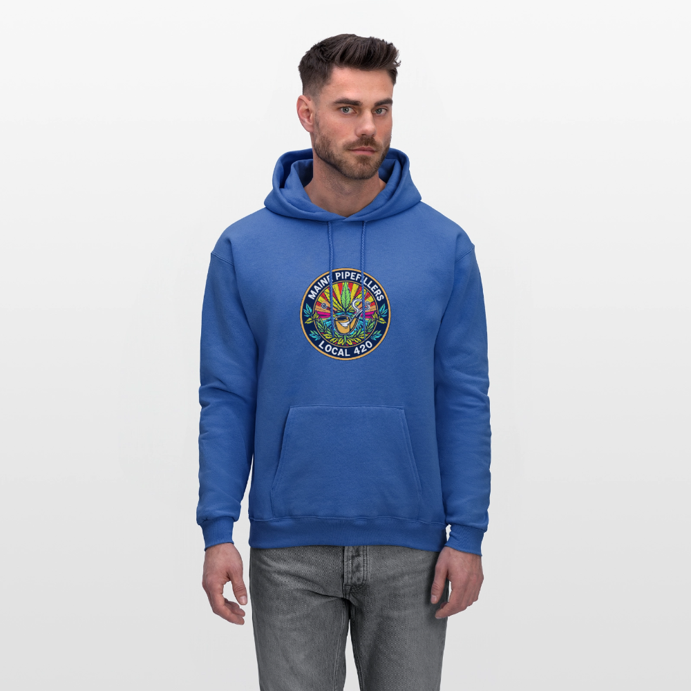 MAINE PIPEFILLERS LOCAL 420 2 EMBLEM Men's Hoodie - royal blue