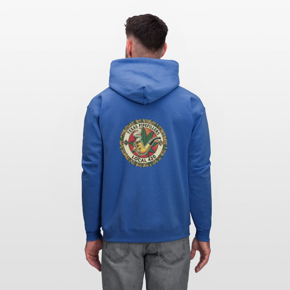 TEXAS PIPEFILLERS LOCAL 420 F/B DESIGN Men's Hoodie - royal blue