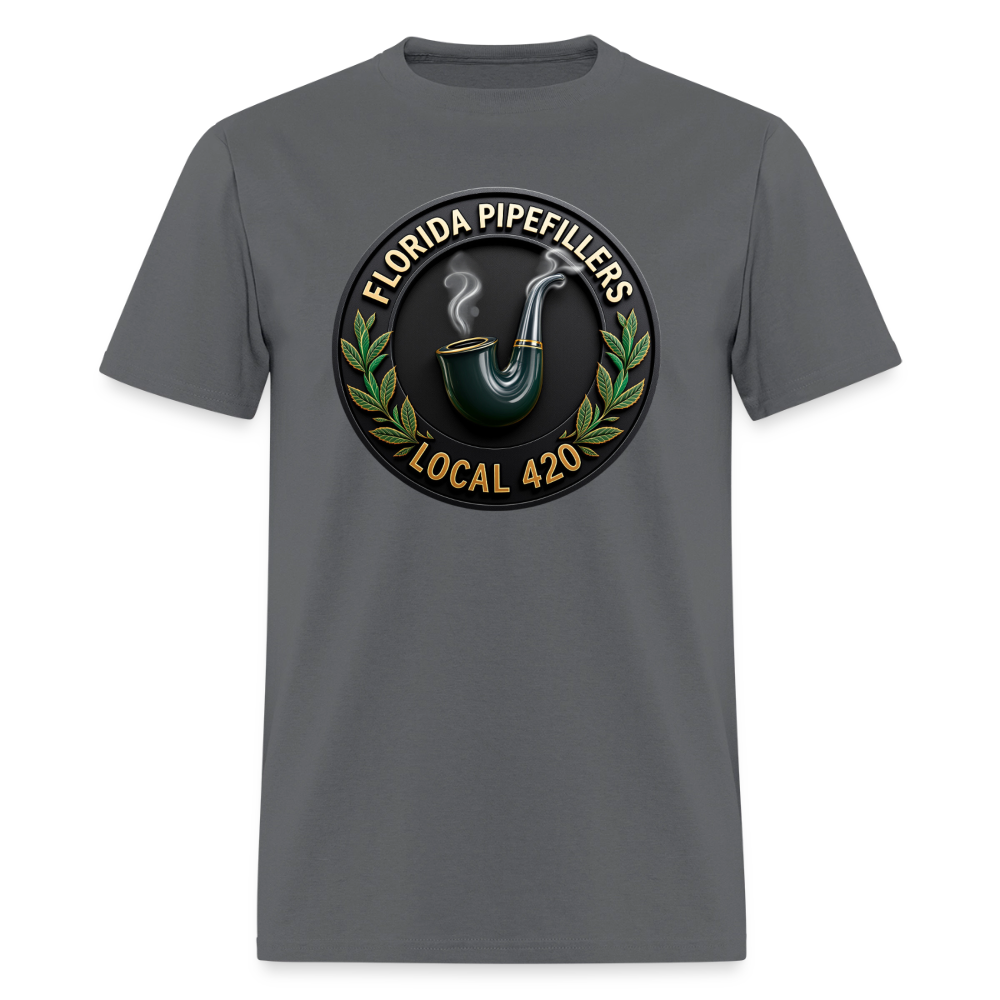 FLORIDA PIPEFILLERS LOCAL 420 F/B DESIGN Men's T-Shirt - charcoal