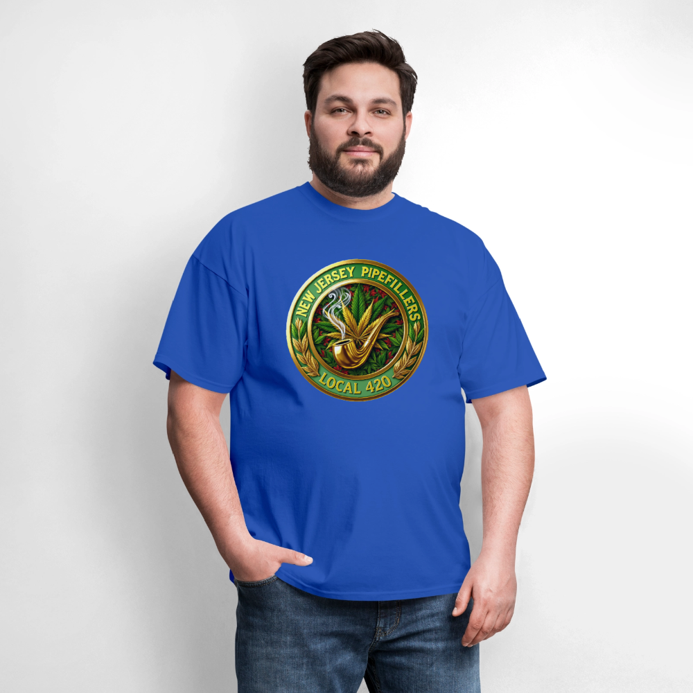 NEW JERSEY PIPEFILLERS LOCAL 420 Men's T-Shirt - royal blue