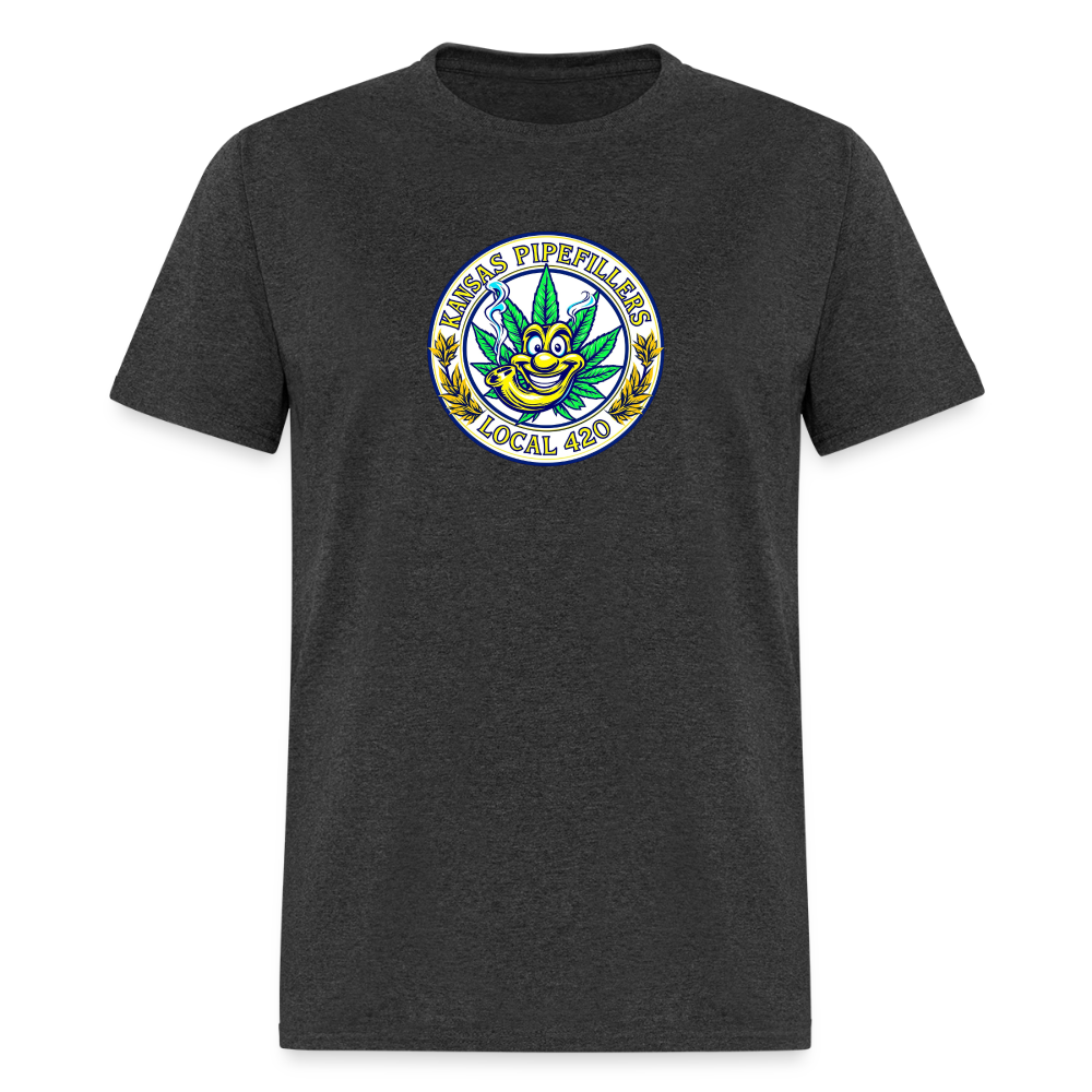 KANSAS PIPEFILLERS LOCAL 420 Men's T-Shirt - heather black