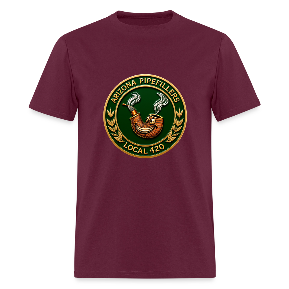 ARIZONIA PIPEFILLERS LOCAL 420 F/B DESIGN Men's T-Shirt - burgundy